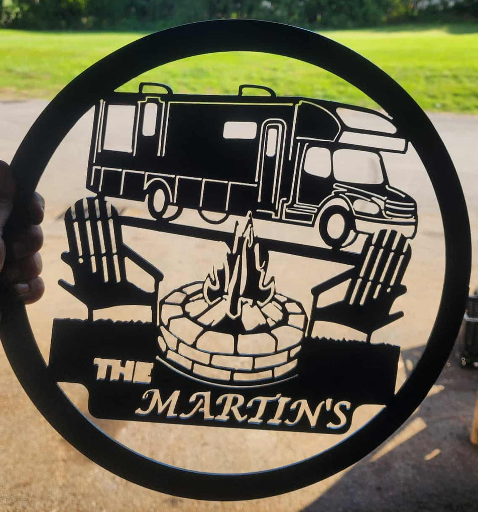 PERSONALIZED CAMPING NAME SIGN