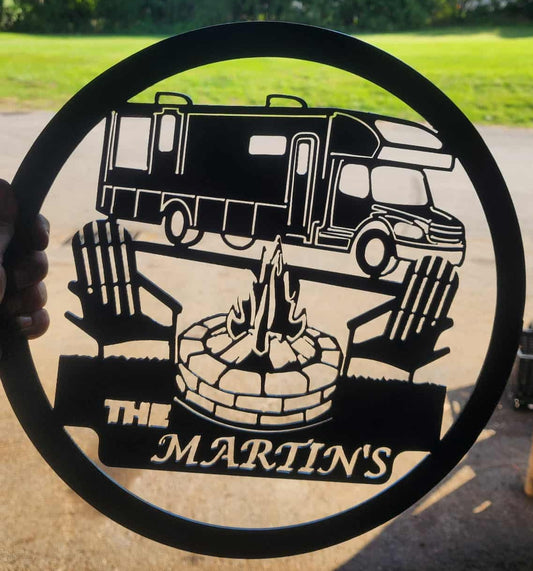 PERSONALIZED CAMPING NAME SIGN